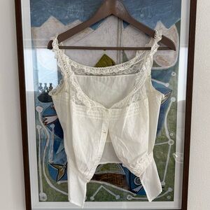 Antique Edwardian Corset Cover Camisole Top